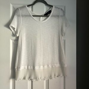 Blue Rain White Sheer Blouse Top XSmall